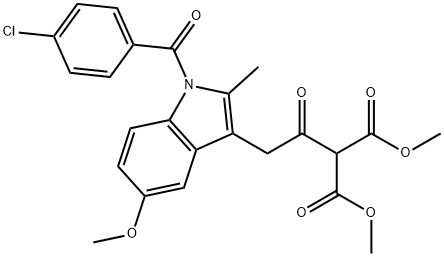 [[1-(p-Chlorobenzoyl)-5-methoxy-2-methyl-1H-indol-3-yl]acetyl]malonic acid dimethyl ester Struktur