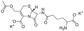 [6R-[6alpha,7beta(R*)]]-3-(acetoxymethyl)-7-[(5-amino-5-carboxypentanoyl)amino]-8-oxo-5-thia-1-azabicyclo[4.2.0]oct-2-ene-2-carboxylic acid, potassium salt Structure