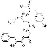 B-ALA-ARG-GLY-PHE-PHE-TYR AMIDE) 化学構造式