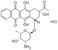 (7S-cis)-9-Acetyl-7-[(3-amino-2,3,6-tridesoxy-α-L-lyxo-hexopyranosyl)oxy]-7,8,9,10-tetrahydro-6,9,11-trihydroxynaphthacen-5,12-dionhydrochlorid