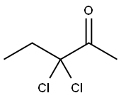 2-Pentanone,  3,3-dichloro- Structure