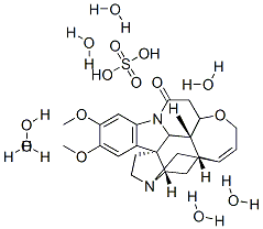 ブルシン硫酸塩七水和物 化学構造式