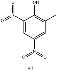 カリウム2-メチル-4,6-ジニトロフェノキシド 化学構造式
