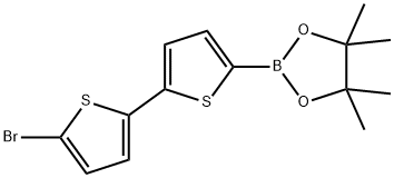 5-ブロモ-5'-(4,4,5,5-テトラメチル-1,3,2-ジオキサボロラン-2-イル)-2,2'-ビチオフェン 化学構造式