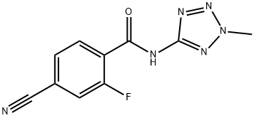 Benzamide, 4-cyano-2-fluoro-N-(2-methyl-2H-tetrazol-5-yl)- (9CI),578723-64-5,结构式