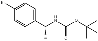 (R)-[1-(4-Bromophenyl)ethyl]carbamic acid tert-butyl ester 化学構造式