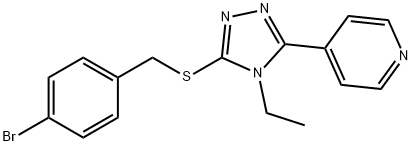 4-bromobenzyl 4-ethyl-5-(4-pyridinyl)-4H-1,2,4-triazol-3-yl sulfide 结构式