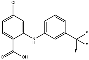 Benzoic  acid,  4-chloro-2-[[3-(trifluoromethyl)phenyl]amino]-,579-87-3,结构式