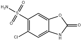 5-chloro-2,3-dihydro-2-oxobenzoxazole-6-sulphonamide Structure