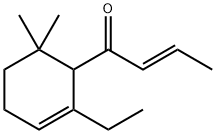 (E)-1-(2-ethyl-6,6-dimethyl-2-cyclohexen-1-yl)-2-buten-1-one  Struktur