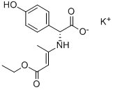 Potassium (R)-((3-ethoxy-1-methyl-3-oxoprop-1-enyl)amino)(4-hydroxyphenyl)acetate Struktur