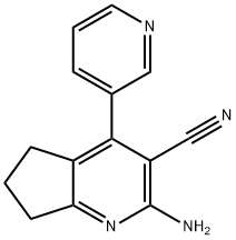 5H-Cyclopenta[b]pyridine-3-carbonitrile,2-amino-6,7-dihydro-4-(3-pyridinyl)-(9CI) Structure