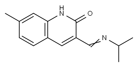 2(1H)-Quinolinone,7-methyl-3-[[(1-methylethyl)imino]methyl]-(9CI) Structure