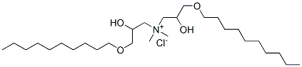 bis(2-hydroxy-3-decyloxypropyl)dimethylammonium chloride Struktur