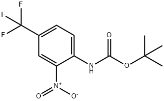 1,1-二甲基乙基N-[2-硝基-4-(三氟甲基)苯基]氨基甲酸酯 结构式