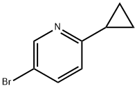 3-Bromo-6-(cyclopropyl)pyridine Struktur