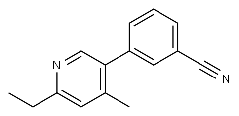 Benzonitrile, 3-(6-ethyl-4-methyl-3-pyridinyl)- (9CI),579475-86-8,结构式