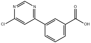 3-(6-Chloropyrimidin-4-yl)benzoic acid Struktur
