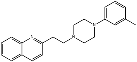 2-[2-[4-(3-メチルフェニル)ピペラジン-1-イル]エチル]キノリン 化学構造式