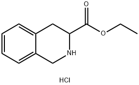 1,2,3,4-テトラヒドロ-3-イソキノリンカルボン酸エチル塩酸塩 化学構造式