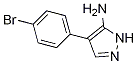 5-アミノ-4-(4-ブロモフェニル)ピラゾール 化学構造式