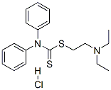 N,N-ジフェニルチオカルバミド酸S-[2-(ジエチルアミノ)エチル]·塩酸塩 化学構造式