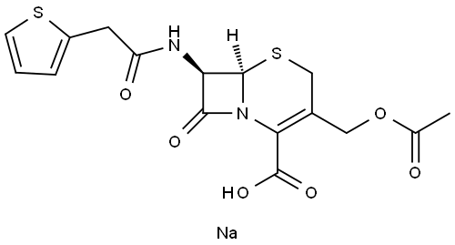 头孢噻吩钠, 58-71-9, 结构式