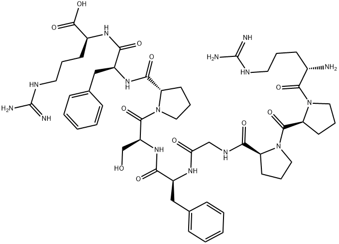 ブラジキニン 化学構造式
