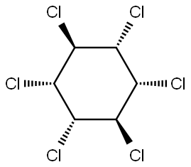 gamma-1,2,3,4,5,6-Hexachlorocyclohexane 化学構造式