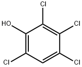 2,3,4,6-テトラクロロフェノール (約10%ペンタクロロフェノール含む) 化学構造式