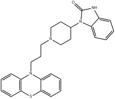 10-[3-[4-[(2,3-Dihydro-2-oxo-1H-benzimidazol)-1-yl]piperidino]propyl]-10H-phenothiazine Struktur