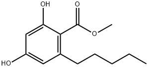 methyl 2,4-dihydroxy-6-pentylbenzoate Struktur