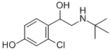 1-(2-chloro-4-hydroxyphenyl)-tert-butylaminoethanol Struktur