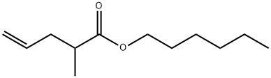 4-Pentenoic acid, 2-methyl-, hexyl ester Struktur