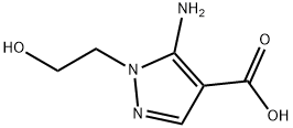 5-氨基-(2-羟乙基)-4-吡唑甲酸 结构式