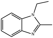 1-エチル-2-メチル-1H-ベンゾイミダゾール 化学構造式