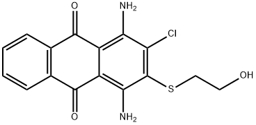 1,4-Diamino-2-chloro-3-[(2-hydroxyethyl)thio]-9,10-anthracenedione Structure