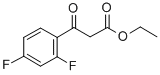 3-(2,4-ジフルオロフェニル)-3-オキソプロパン酸エチル 化学構造式