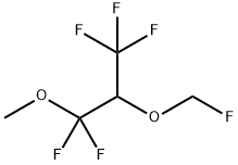 1-メトキシ-2-(フルオロメトキシ)-1,1,3,3,3-ペンタフルオロプロパン 化学構造式