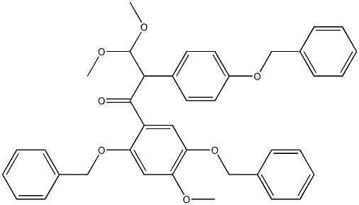 3,3-DiMethoxy-1-[5-Methoxy-1,4-bis(phenylMethoxy)phenyl]-2-[4-(phenylMethoxy)phenyl]-1-propanone,58115-19-8,结构式
