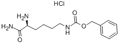 [(S)-5,6-ジアミノ-6-オキソヘキシル]カルバミド酸フェニルメチル・塩酸塩 化学構造式