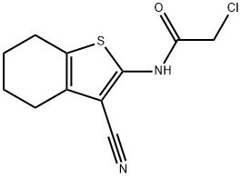 2-CHLORO-N-(3-CYANO-4,5,6,7-TETRAHYDRO-1-BENZOTHIOPHEN-2-YL)ACETAMIDE Struktur