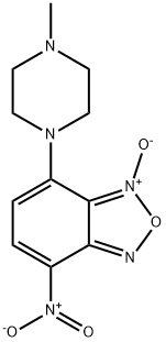 4-(4-甲基-1-哌嗪基)-7-硝基-2,1,3-苯并二唑 3-氧化物,58131-57-0,结构式