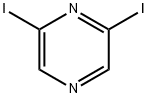 2,6-ジヨードピラジン 化学構造式