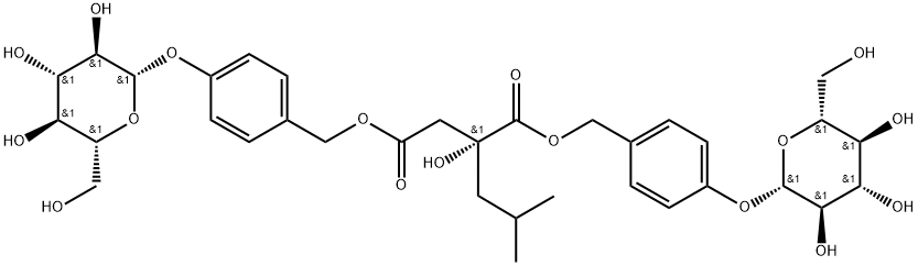 bis(4-(glucopyranosyloxy)benzyl) 2-sec-butylmalate Structure