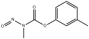 N-メチル-N-ニトロソカルバミド酸3-メチルフェニル 化学構造式