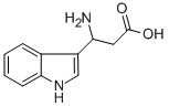 3-氨基-3-(1H-吲哚-3-基)丙酸,5814-94-8,结构式
