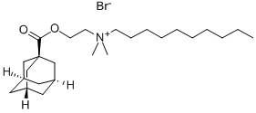 N-[2-[(トリシクロ[3.3.1.13,7]デカ-1-イルカルボニル)オキシ]エチル]-N,N-ジメチル-1-デカンアミニウム·ブロミド 化学構造式