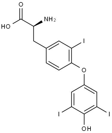 反三碘甲状腺原氨酸,5817-39-0,结构式