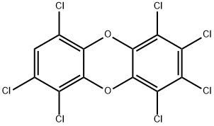 1,2,3,4,6,7,9-七氯二苯并-对-二恶英, 58200-70-7, 结构式